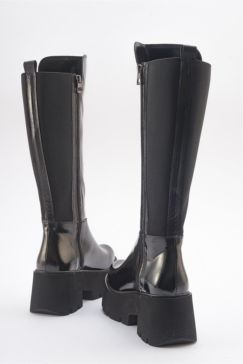 Solo Black Patent Platform Boot (Women) by Prologue Shoes - Bare Fashion