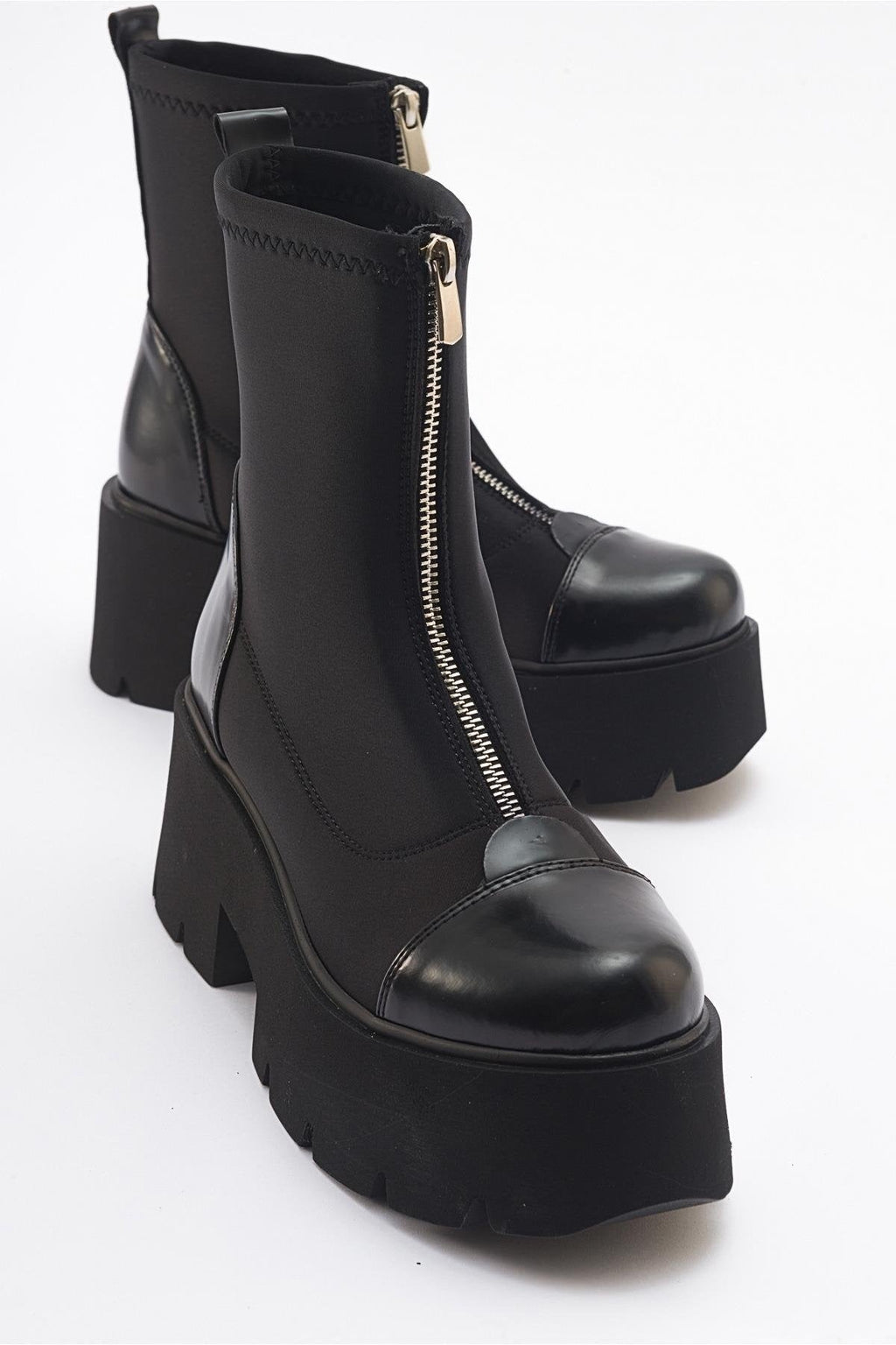 Bray Black Patent Chunky Boot (Women) by Prologue Shoes - Bare Fashion