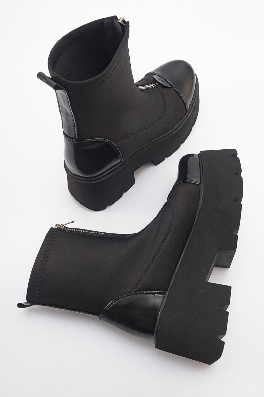 Bray Black Patent Chunky Boot (Women) by Prologue Shoes - Bare Fashion
