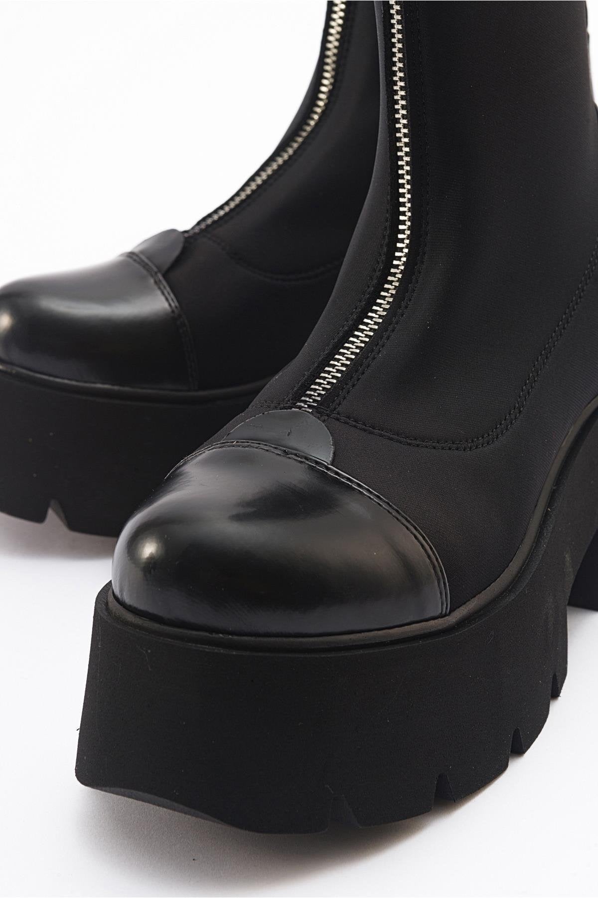 Bray Black Patent Chunky Boot (Women) by Prologue Shoes - Bare Fashion