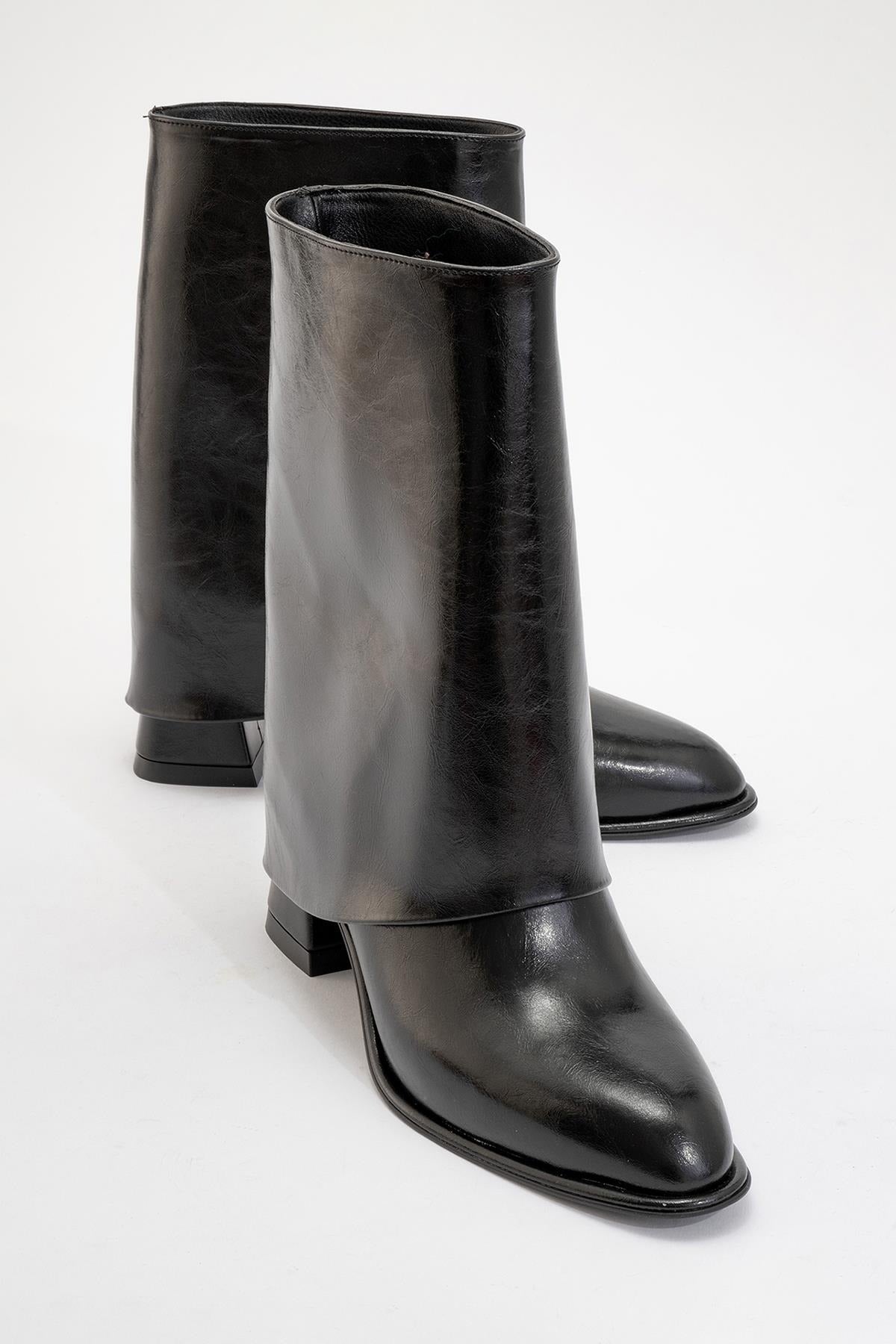 Ellas Black Chunky Heel Boot (Women) by Prologue Shoes - Bare Fashion