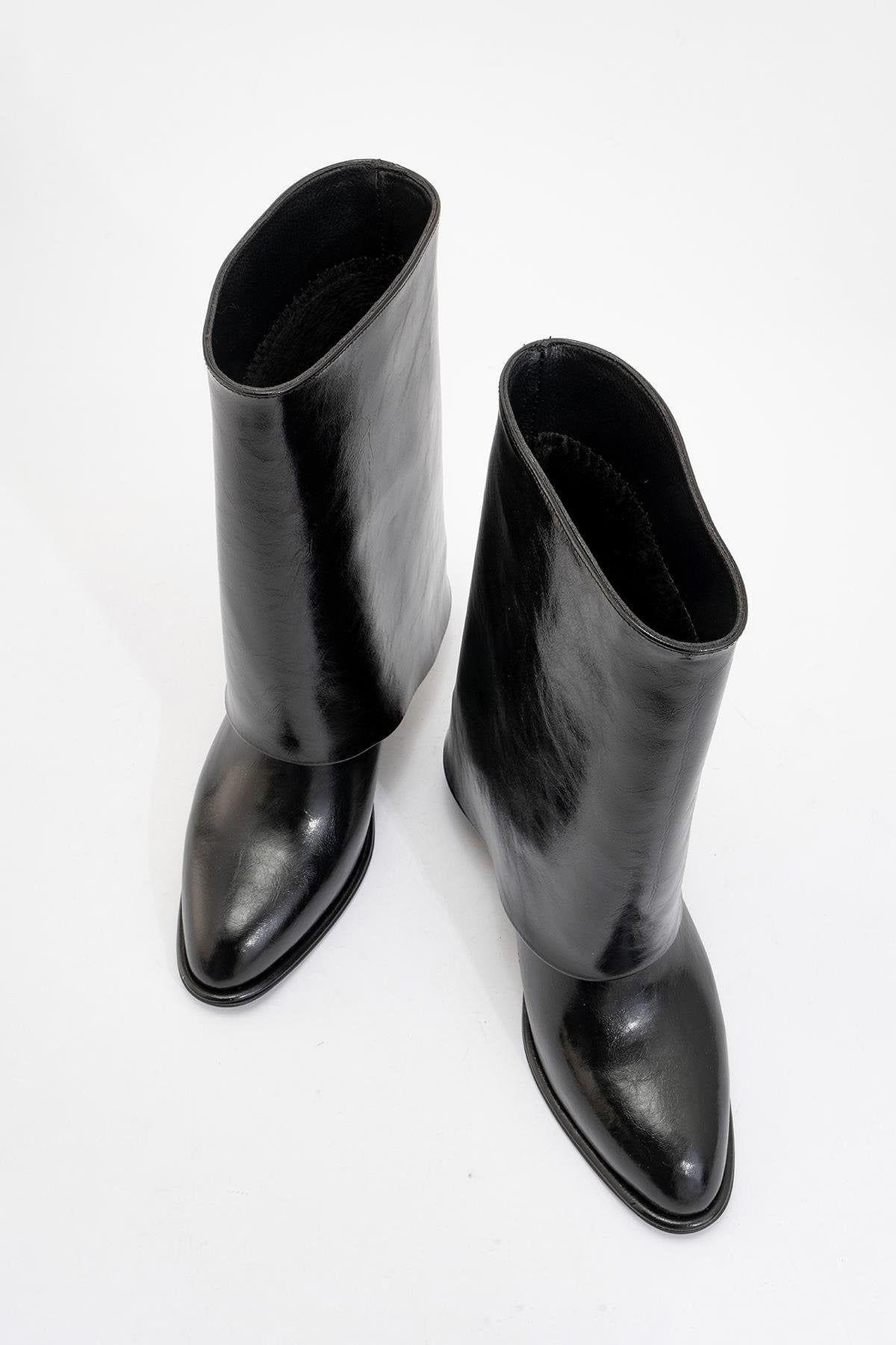 Ellas Black Chunky Heel Boot (Women) by Prologue Shoes - Bare Fashion