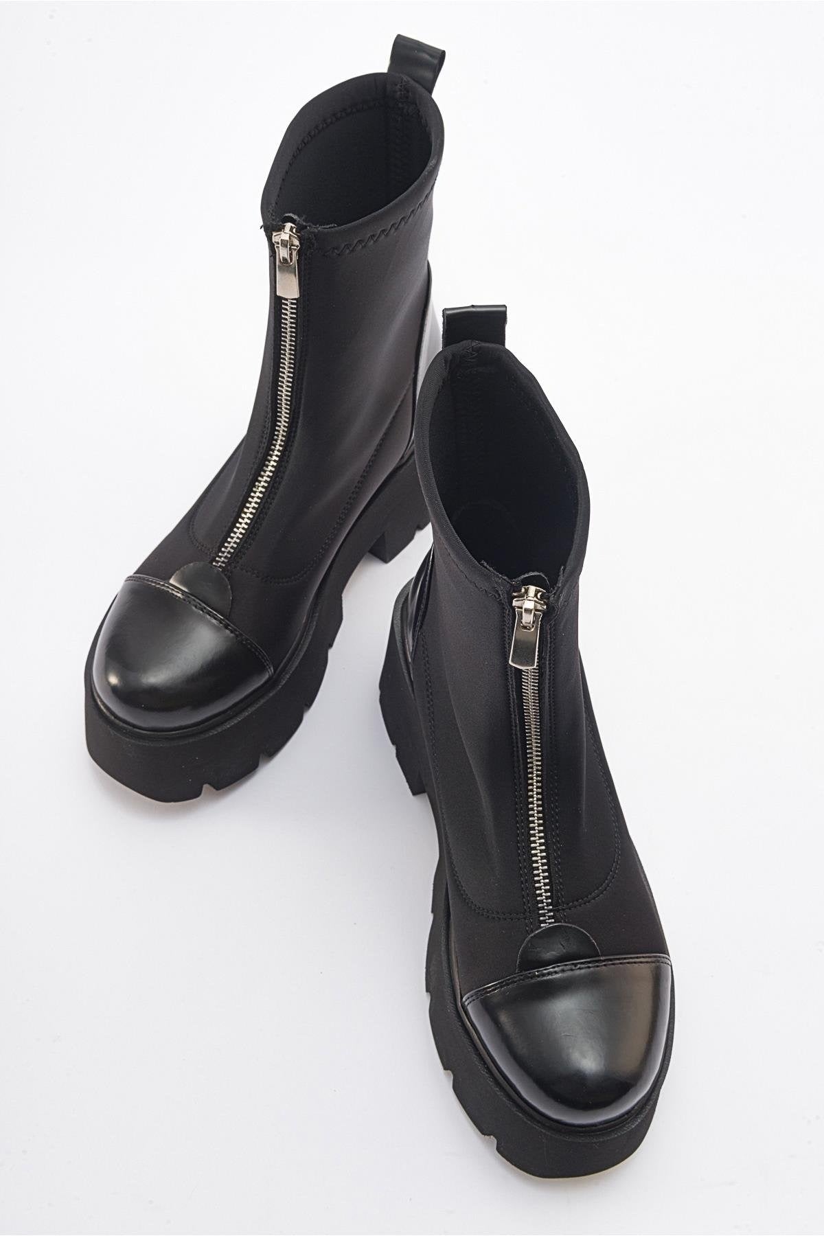 Bray Black Patent Chunky Boot (Women) by Prologue Shoes - Bare Fashion