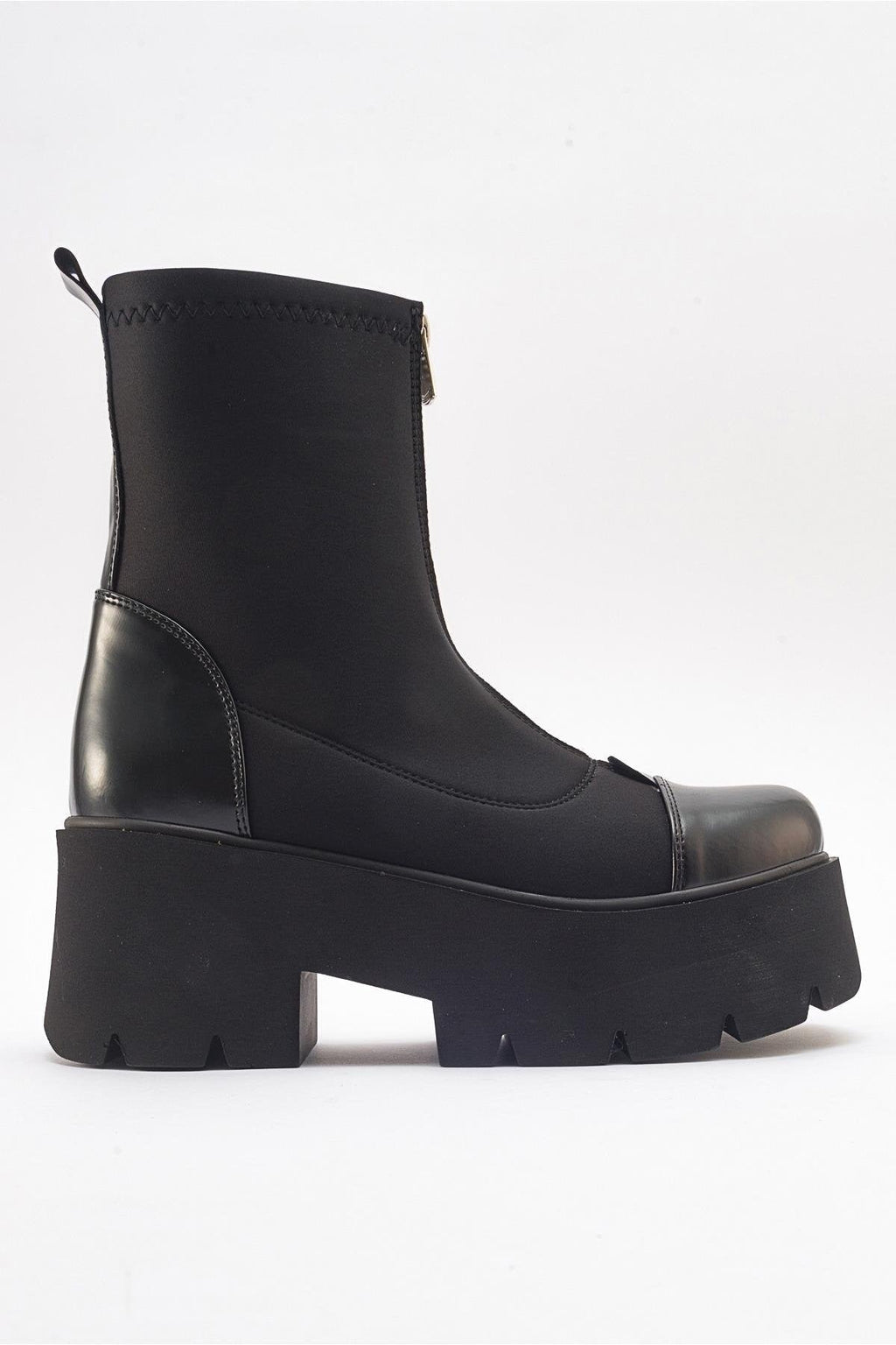 Bray Black Patent Chunky Boot (Women) by Prologue Shoes - Bare Fashion