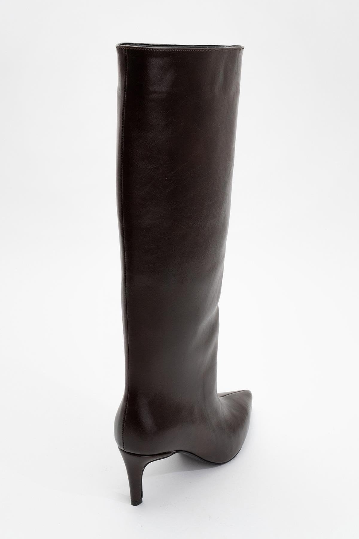 Cassandra Brown Cilt High‑Heel Boot (Women) by Prologue Shoes - Bare Fashion