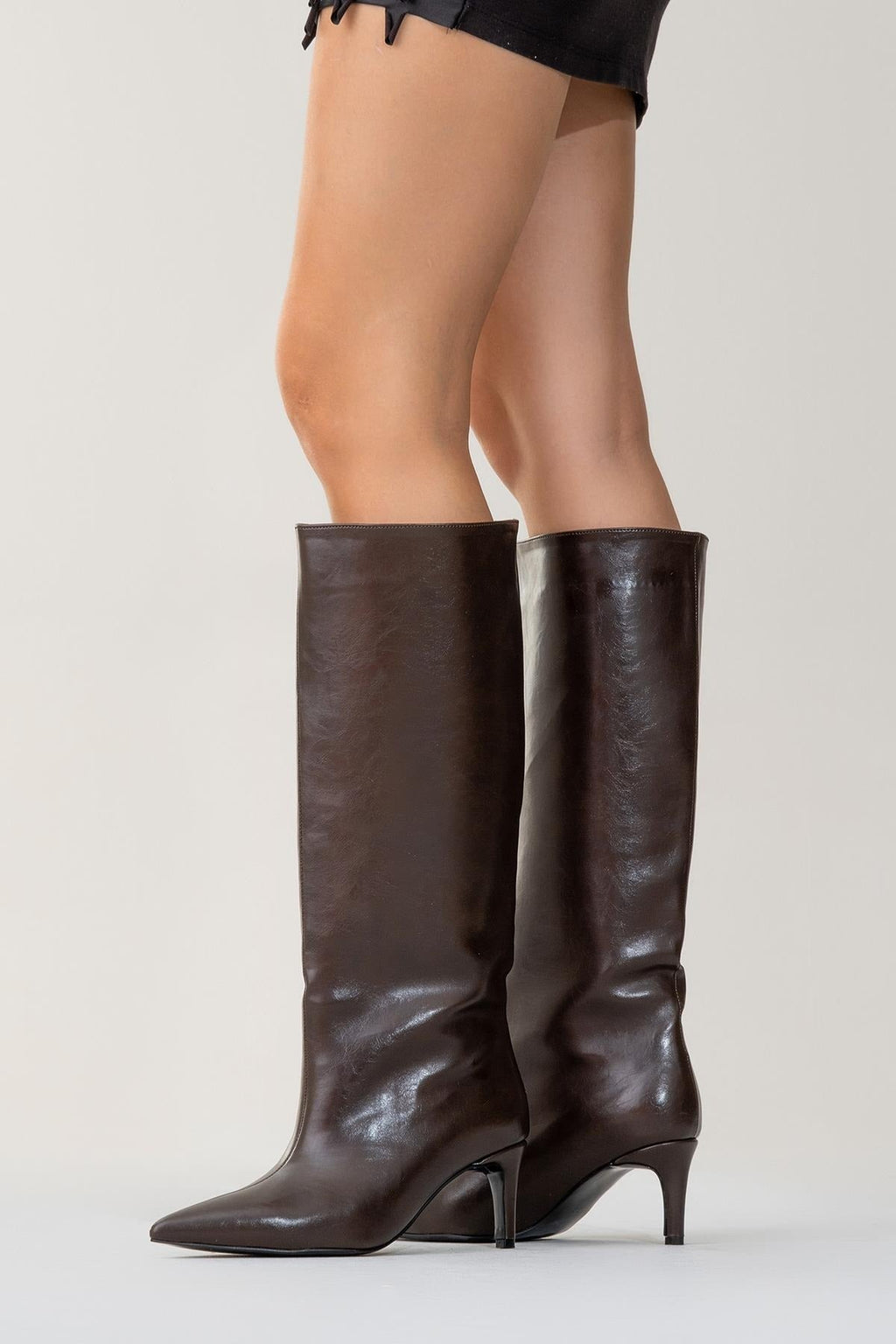Cassandra Brown Cilt High‑Heel Boot (Women) by Prologue Shoes - Bare Fashion