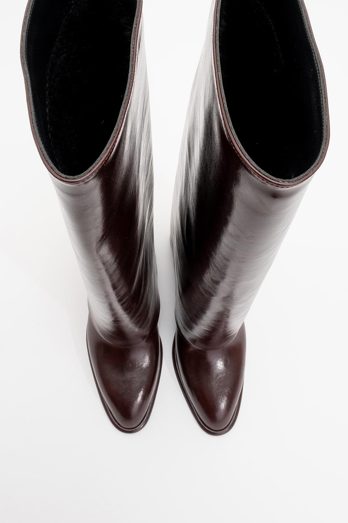 Maybe Burgundy Chunky Heel Boot (Women) by Prologue Shoes - Bare Fashion