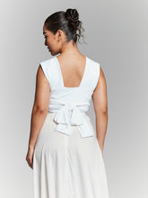 Load image into Gallery viewer, Isla Recycled Ivory Multiway Wrap Tie Top by InFlair - Bare Fashion
