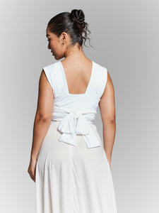 Isla Recycled Ivory Multiway Wrap Tie Top by InFlair - Bare Fashion