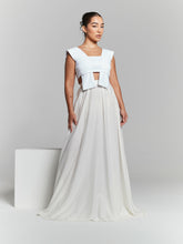 Load image into Gallery viewer, Isla Recycled Ivory Multiway Wrap Tie Top by InFlair - Bare Fashion

