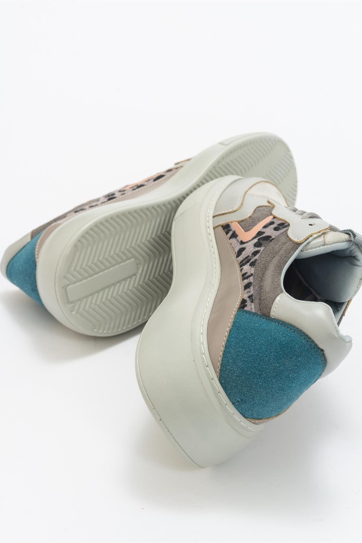 Ida - Grey Platform Sneakers by Prologue Shoes - Bare Fashion