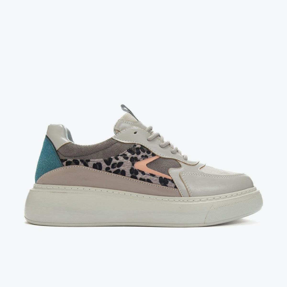 Ida - Grey Platform Sneakers by Prologue Shoes - Bare Fashion