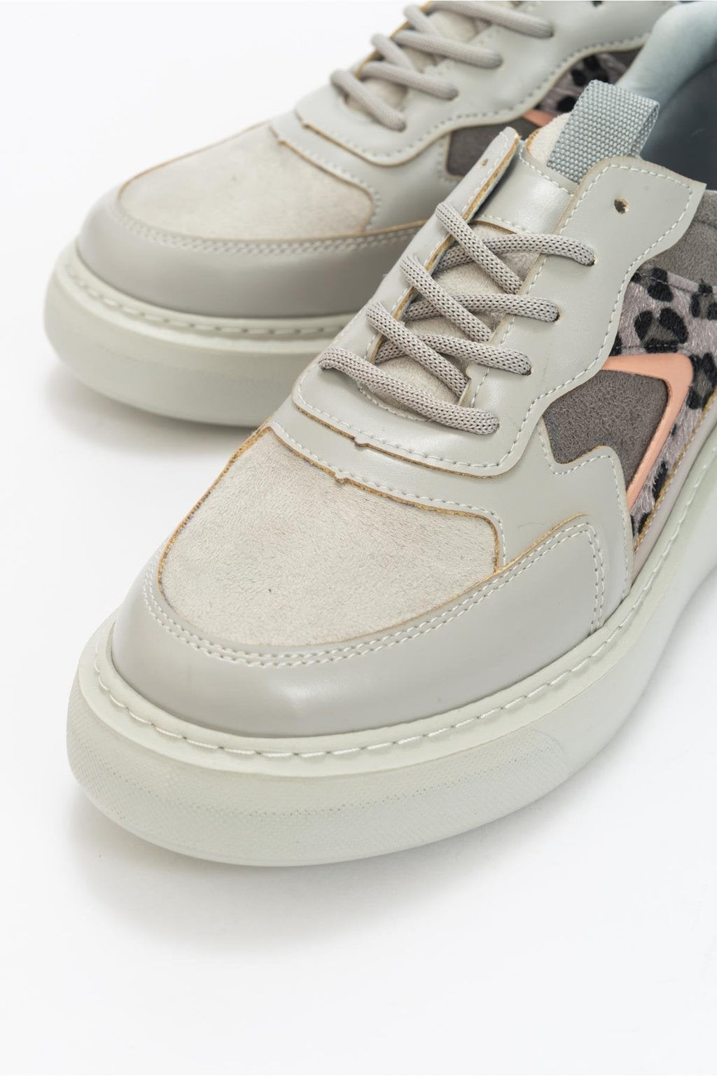 Ida - Grey Platform Sneakers by Prologue Shoes - Bare Fashion
