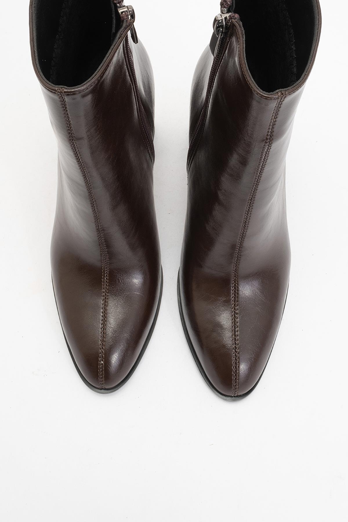 Jewel Brown Cilt High Heel Boot (Women) by Prologue Shoes - Bare Fashion