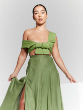 Load image into Gallery viewer, Isla Olive Green Multiway Wrap Tie Top by InFlair - Bare Fashion
