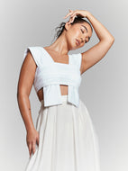 Isla Recycled Ivory Multiway Wrap Tie Top by InFlair - Bare Fashion
