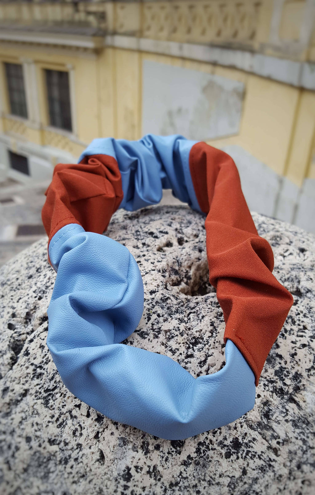Elastic Headband in Vegan Leather and Jersey by JCN Fascinators - Bare Fashion