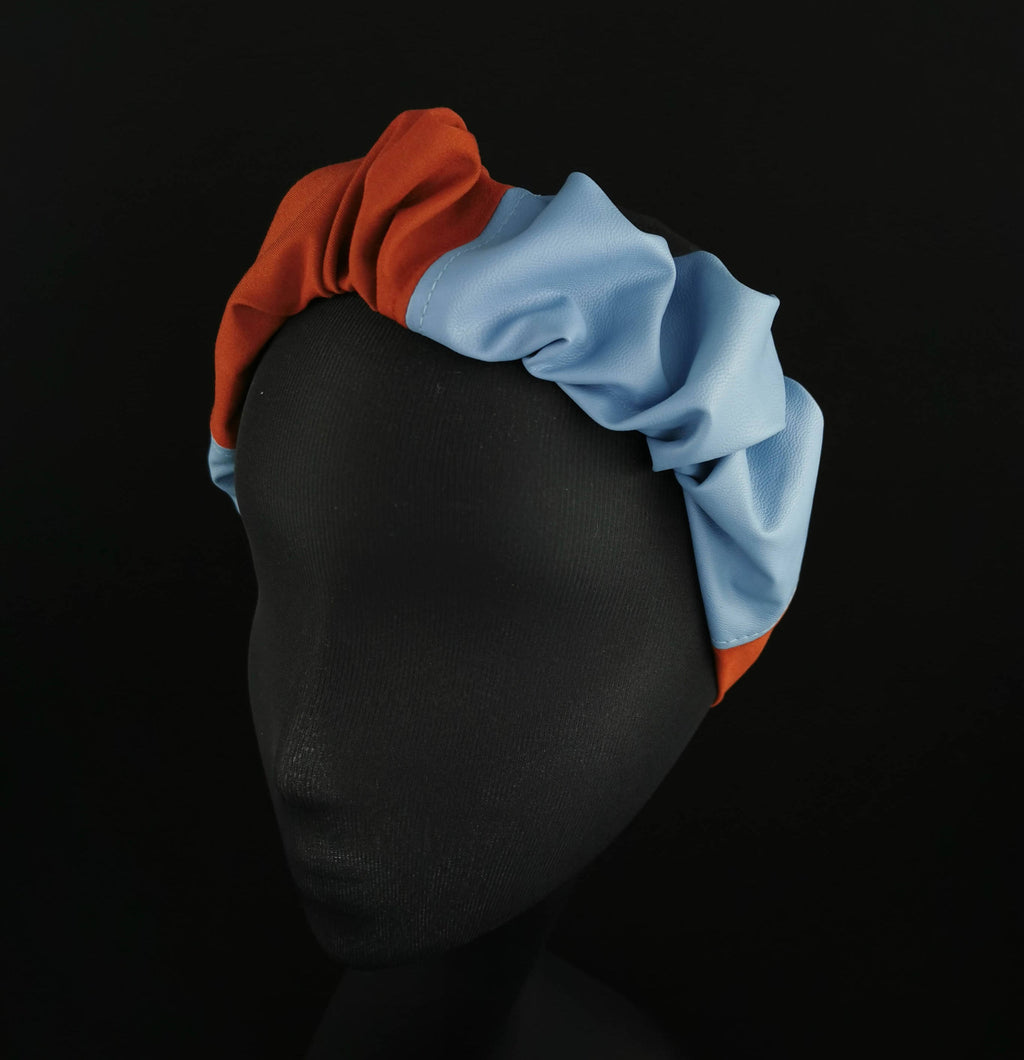 Elastic Headband in Vegan Leather and Jersey by JCN Fascinators - Bare Fashion