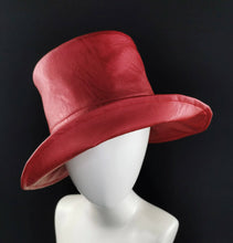 Load image into Gallery viewer, Bucket Hat in Metallic Red Vegan Leather by JCN Fascinators - Bare Fashion
