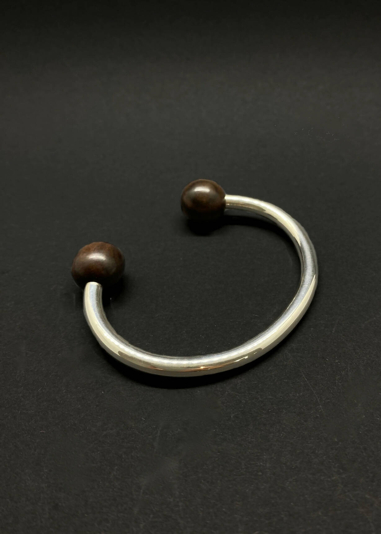 Lana Double Bead Torque Bangle - 3 colours by Silverwood® jewellery - Bare Fashion