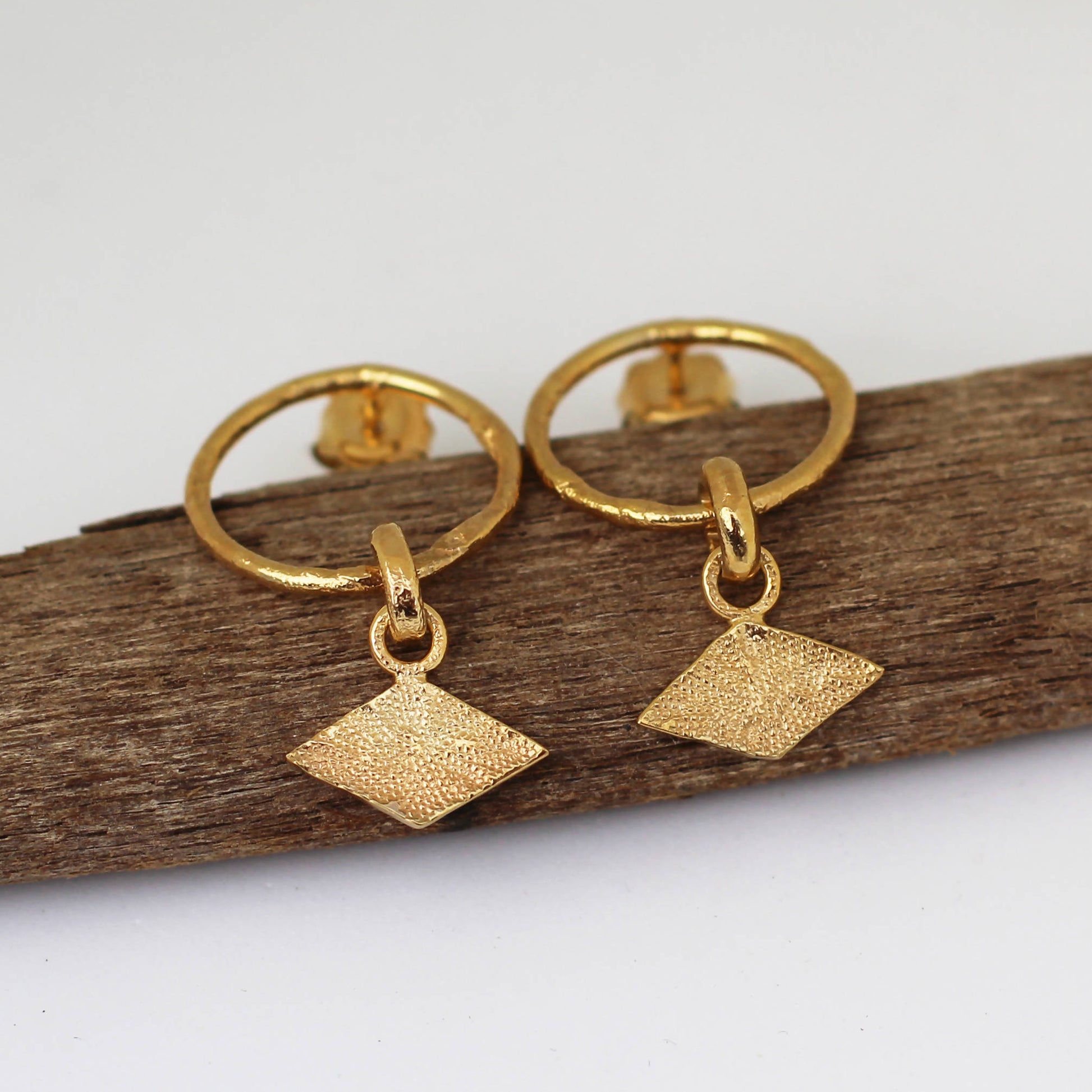 Textured Shapes Statement Earrings by April March Jewellery - Bare Fashion