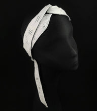 Load image into Gallery viewer, Head Scarf in Vegan Leather and Vintage Marni Cotton by JCN Fascinators - Bare Fashion
