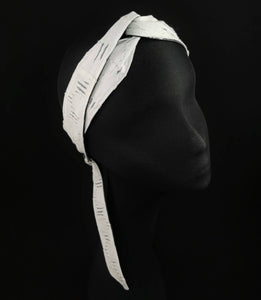 Head Scarf in Vegan Leather and Vintage Marni Cotton by JCN Fascinators - Bare Fashion