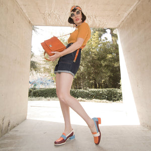 Cork Handbag | Orange | Vegan Leather by FABRIKK - Bare Fashion