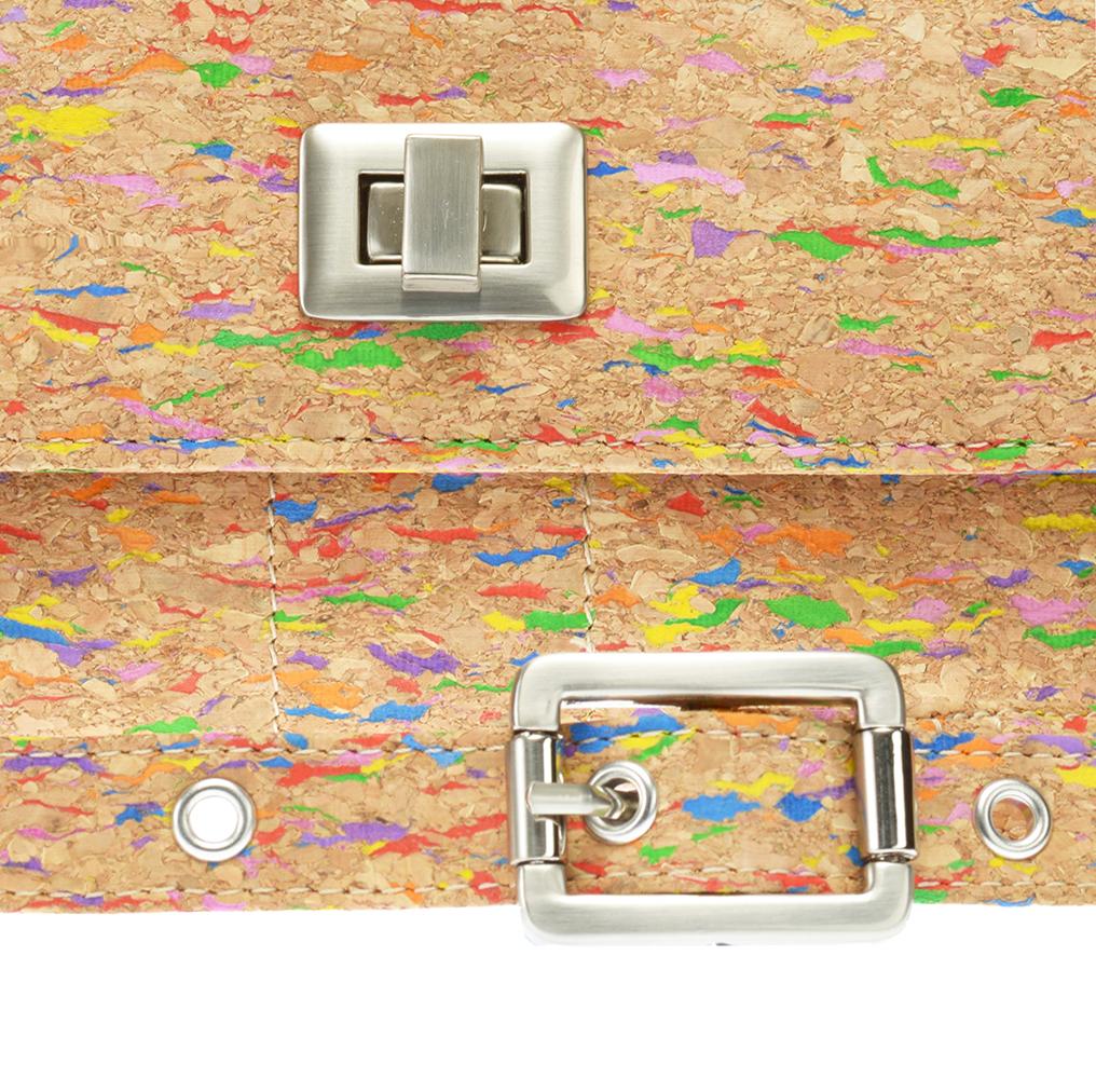 Fabrikk VELA LED Cork Handbag | Multicoloured Fleck | Vegan Leather by FABRIKK - Bare Fashion