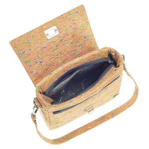 Fabrikk VELA LED Cork Handbag | Multicoloured Fleck | Vegan Leather by FABRIKK - Bare Fashion