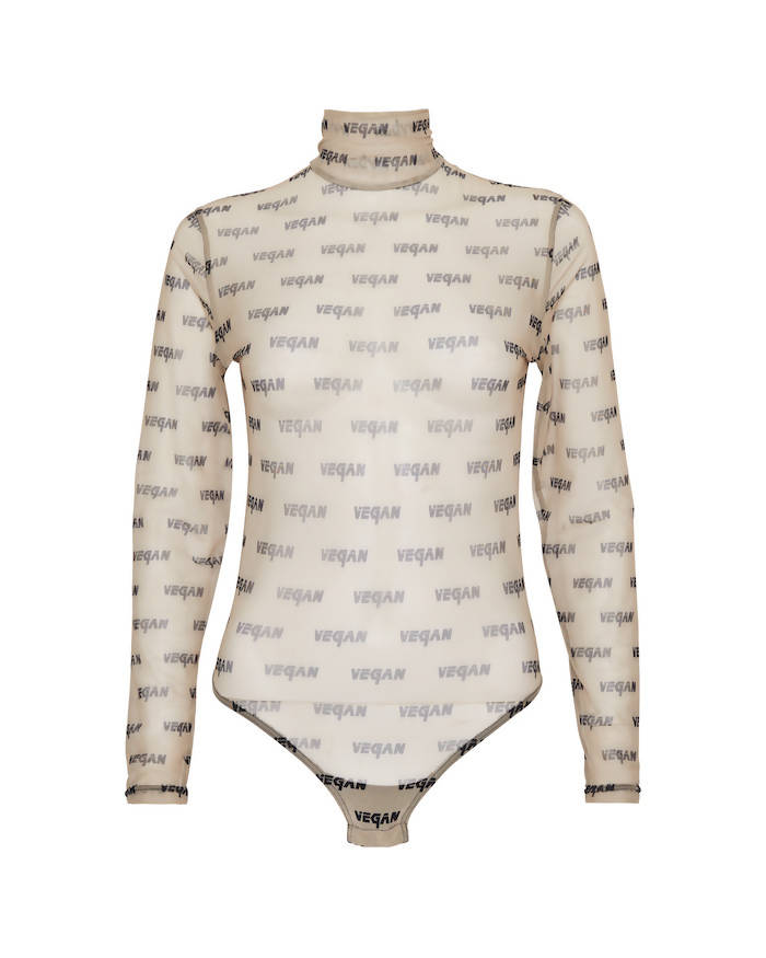 Vegan Mesh Bodysuit by Sarah Regensburger - Bare Fashion