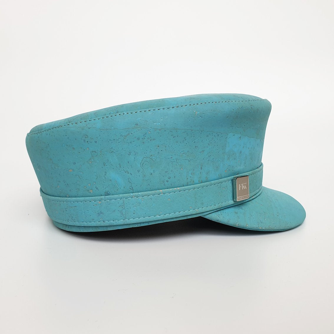 Fabrikk Cork 'Love Train' Hat | Bahama Blue | Vegan Leather by FABRIKK - Bare Fashion