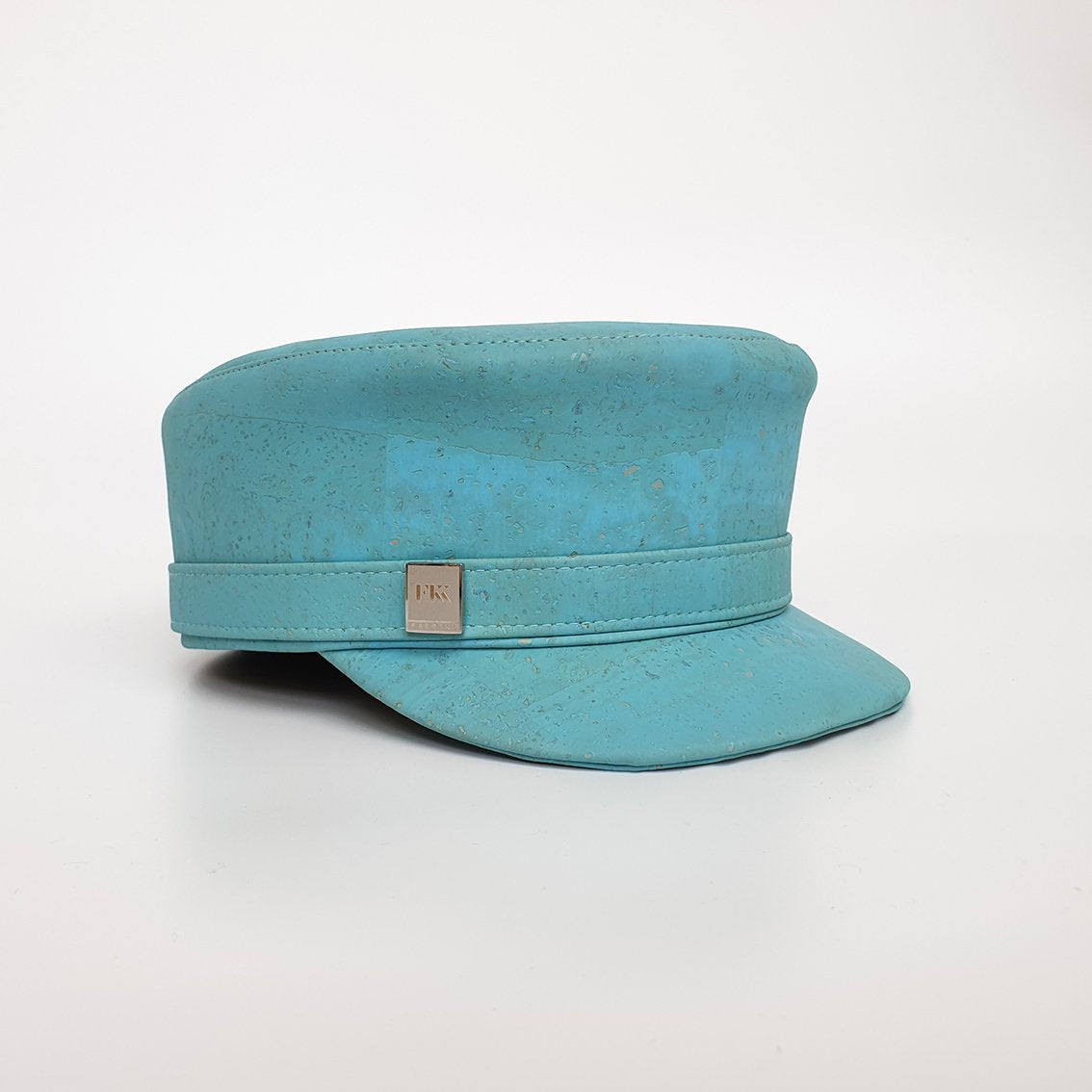 Fabrikk Cork 'Love Train' Hat | Bahama Blue | Vegan Leather by FABRIKK - Bare Fashion