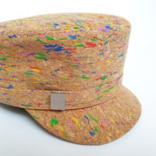 Load image into Gallery viewer, Fabrikk Cork &#39;Love Train&#39; Hat | Multicoloured Fleck | Vegan Leather by FABRIKK - Bare Fashion
