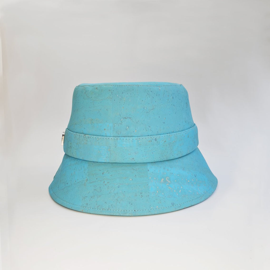 FABRIKK Montecristo Eco Cork Bucket Hat | Bahama Blue | Vegan Hat by FABRIKK - Bare Fashion