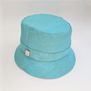 FABRIKK Montecristo Eco Cork Bucket Hat | Bahama Blue | Vegan Hat by FABRIKK - Bare Fashion
