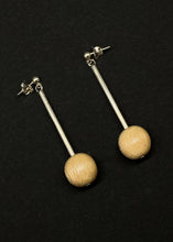 Load image into Gallery viewer, Lana Bead and Tube Earrings - Light Wood by Silverwood® jewellery - Bare Fashion
