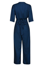 Load image into Gallery viewer, Navy Jumpsuit in Regenesis - SAMPLE by Gungho London - Bare Fashion
