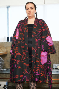 Magenta Robe in Organic Cotton / Hemp - SAMPLE by Gungho London - Bare Fashion