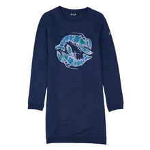 Load image into Gallery viewer, Blue Lobster Embroidered Sweatshirt Dress by Gungho London - Bare Fashion
