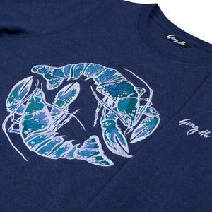Blue Lobster Embroidered Sweatshirt Dress by Gungho London - Bare Fashion