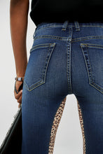 Load image into Gallery viewer, Womens High Rise Skinny Jeans With  Leopard Print Stretch Panels by Graysey - Bare Fashion
