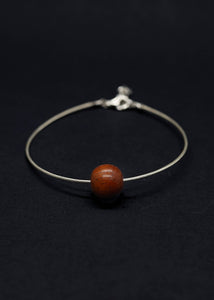 Lana Small Red Bead Cable Bracelet - Unisex by Silverwood® jewellery - Bare Fashion