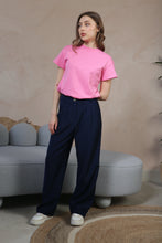 Load image into Gallery viewer, Navy Wide Leg Trouser by Fika - Bare Fashion
