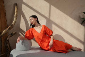 Cotton Poplin Maxi Dress by Fika - Bare Fashion