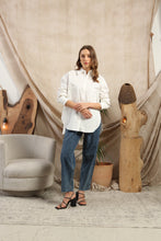 Load image into Gallery viewer, White Cotton Poplin Shirt by Fika - Bare Fashion
