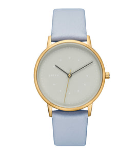 Gold and Light Blue with Grey Watch | Lyka by Votch - Bare Fashion