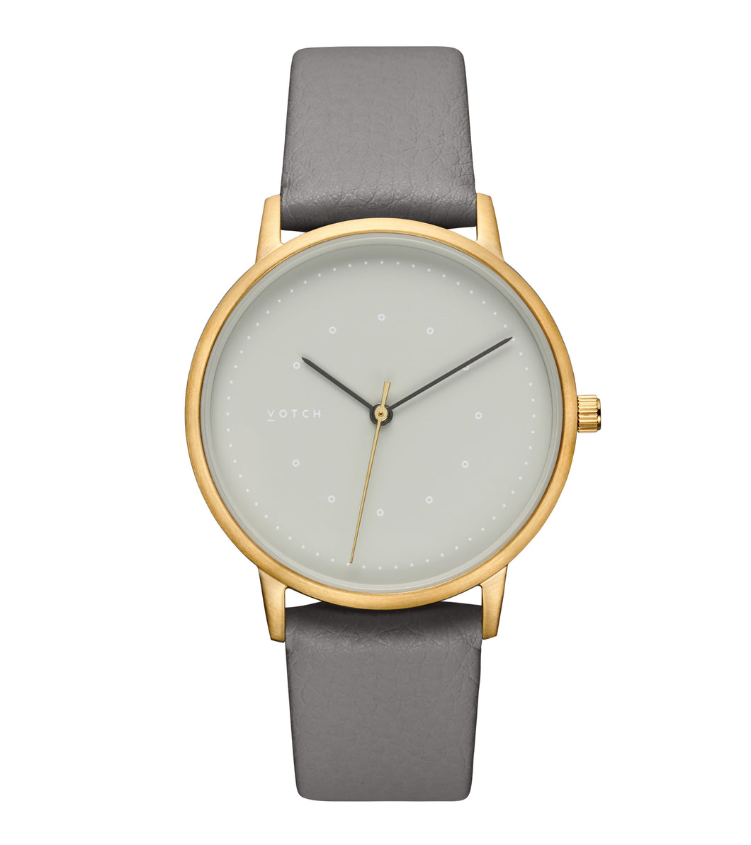 Gold and Slate Grey with Grey Watch | Lyka by Votch - Bare Fashion