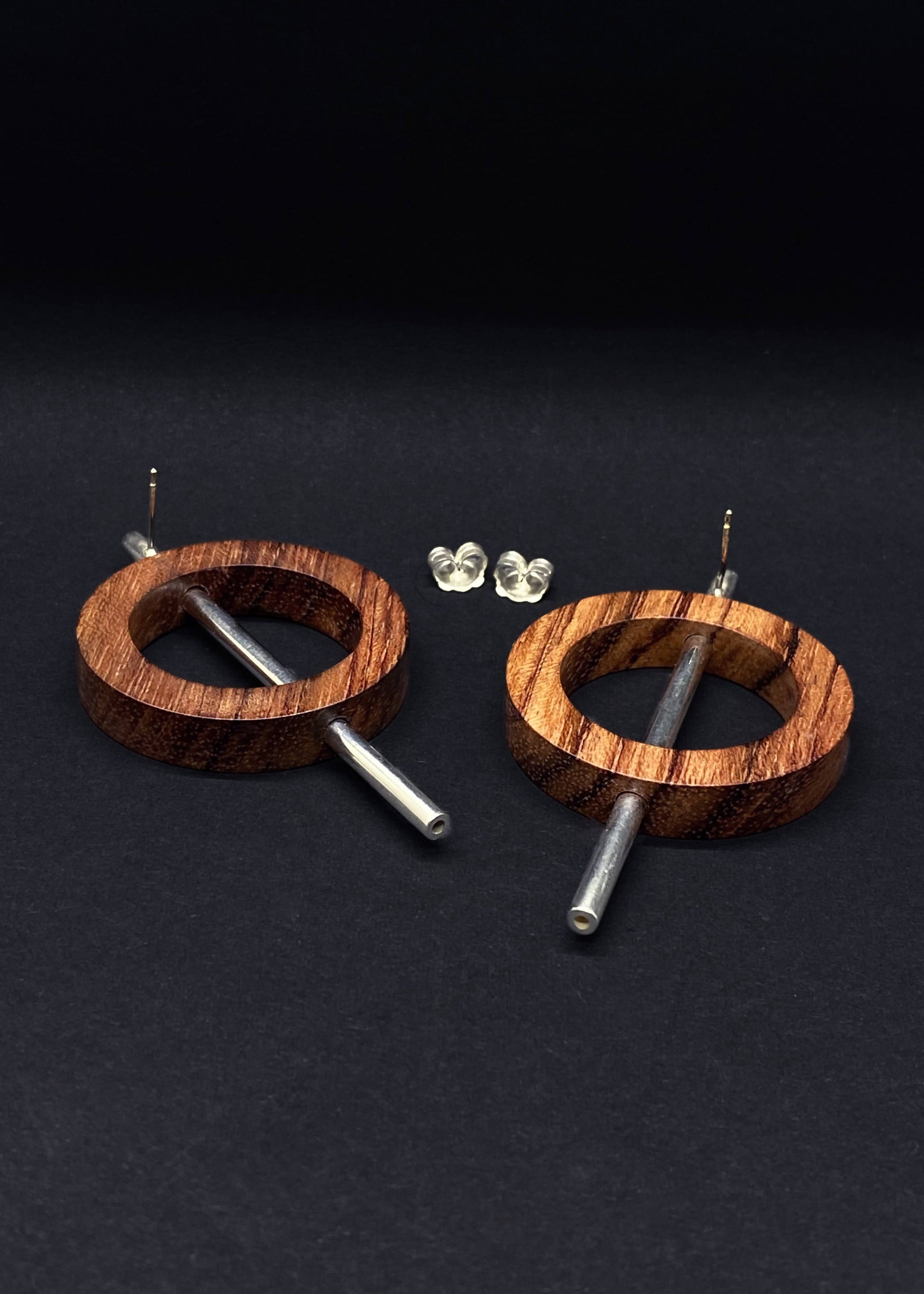 Iris Circle and Tube Earrings by Silverwood® jewellery - Bare Fashion