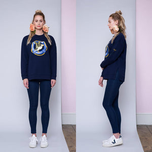Puffin Embroidered Sweatshirt by Gungho London - Bare Fashion